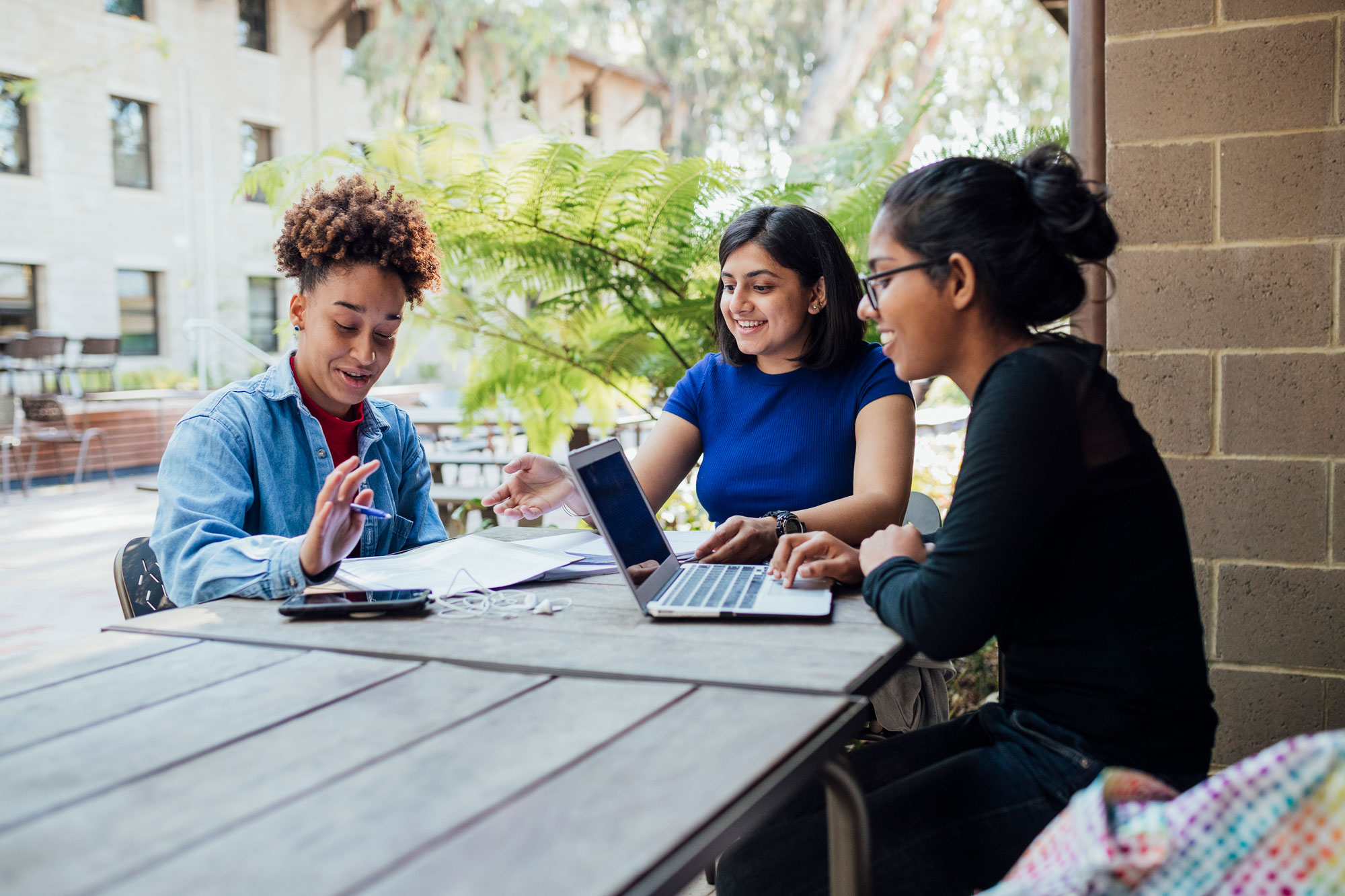 group of women working together