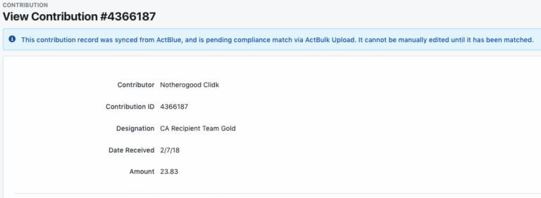 New in NGP 8: ActBlue Contribution Integration