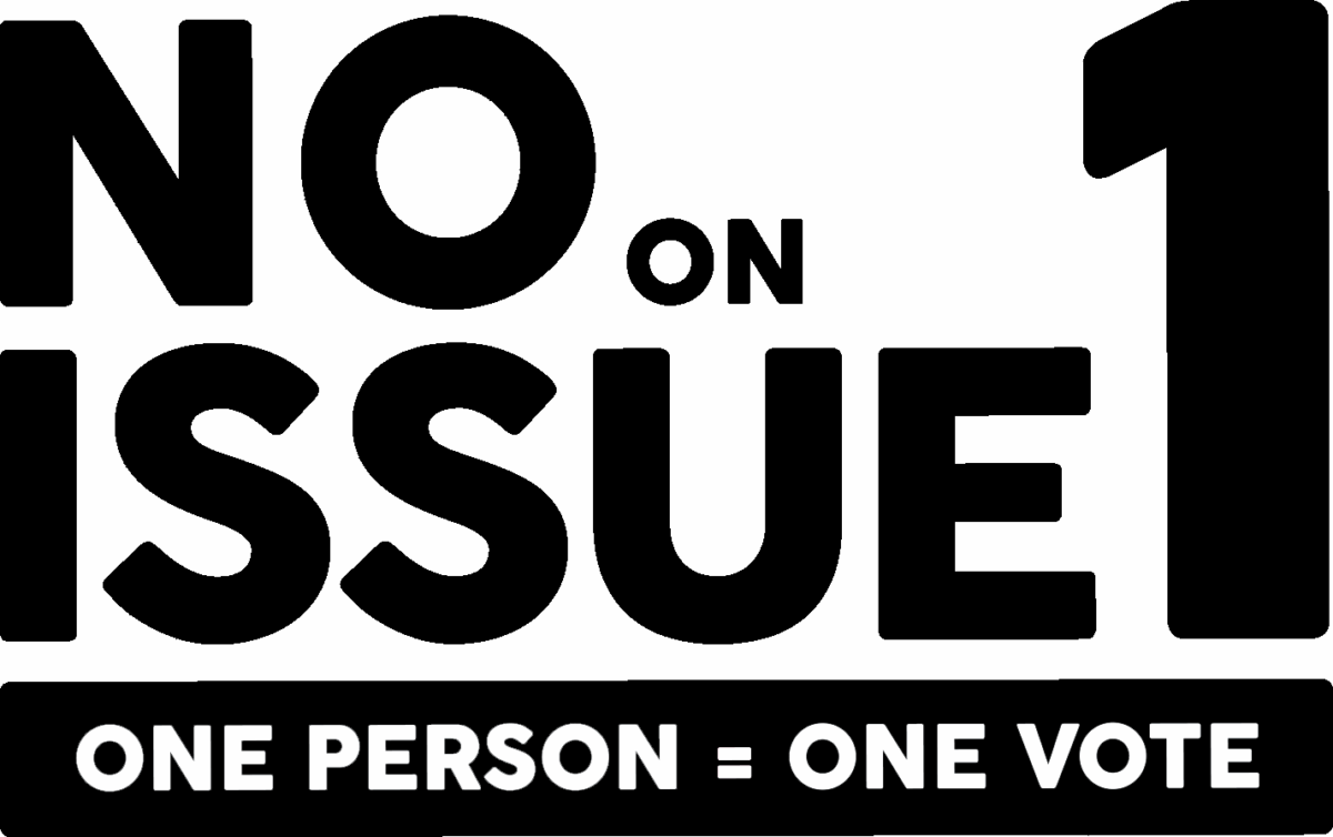 No on Issue 1 logo – statewide PAC opposing ballot measure Issue 1
