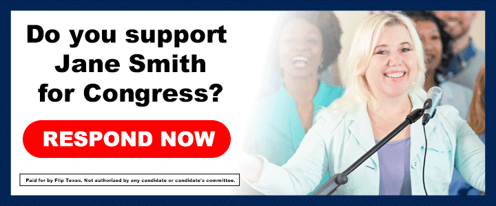Example digital advertisement for Jane Smith for Congress